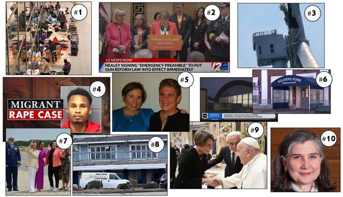 CapeCodCitizens's tweet image. 🍿🍿🍿 
Hopefully you'll mention some of your top 10 2024 accomplishments:

1. Squandered over $1 billion of our taxpayer dollars on illegal aliens. 
2. Trampled over our 2nd amendment rights and signed an emergency order to sidestep the nearly 100,000 signatures gathered on a…