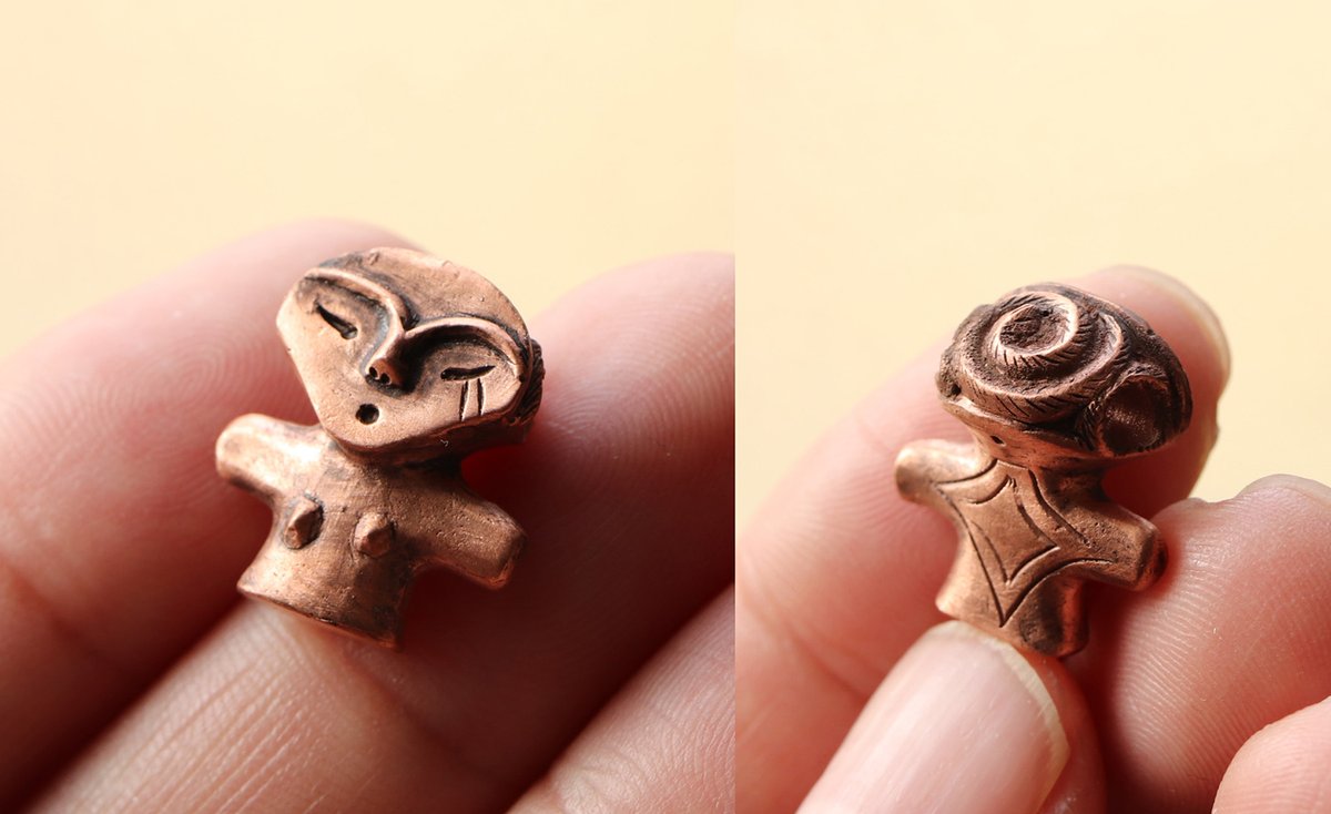 スピリチュアル☆縄文土器イメージ花器。蛇模様 スピリチュアル☆縄文