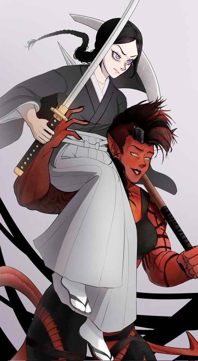 Strshnoy's tweet image. 2 of the bestest girls, my deadly sweethearts 🥰🥰🥰

by one and only @tailyor_art 

#BlackClover #BaldursGate3
#YamiIchika #Karlach