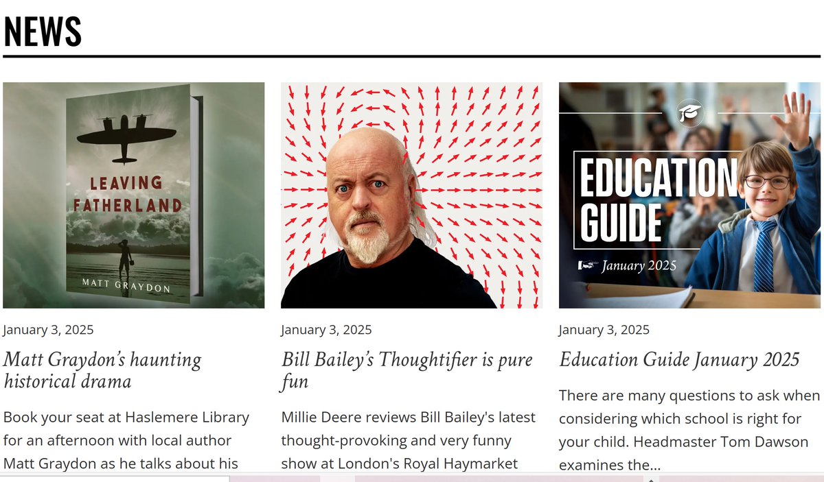 #BookTwitter thanks Round and About magazine for your preview of my #LeavingFatherland talk at Haslemere Library on Friday. Hope to see a few of you there! Tickets on Eventbrite.
roundandabout.co.uk/.../matt-grayd…