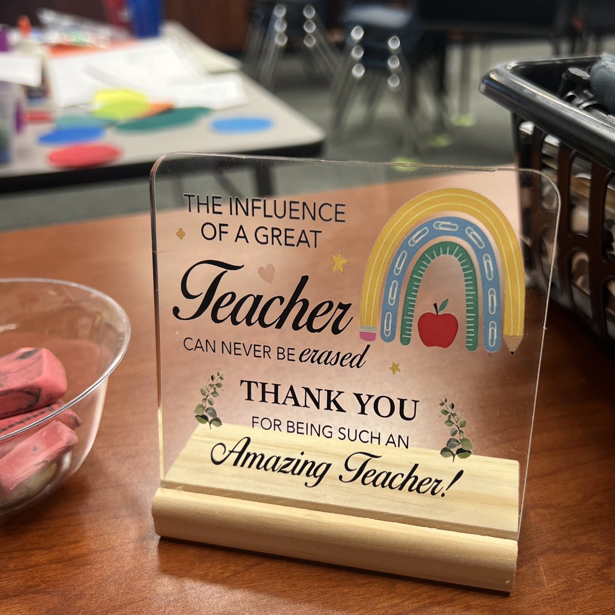 As I’m about to leave I find this Christmas present from that one of my students bought at the holiday shop that I forgot to open.

Sometimes you never know what kind of impact you are making ❤️