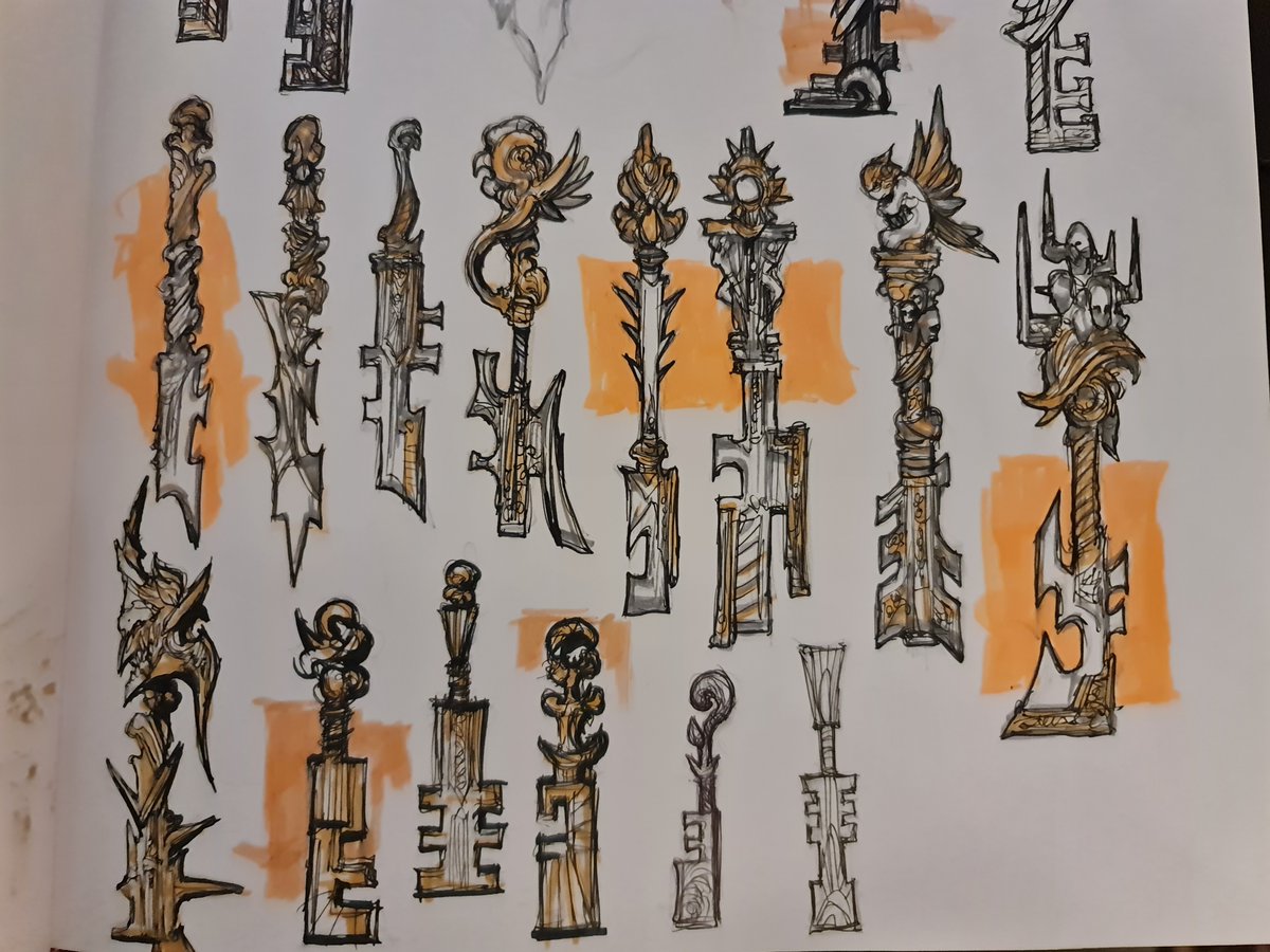 ManthosLappas's tweet photo. These are the original concept sketches I designed for the keys. Later, took those and modeled them into the 3d models you will find through the game. Definitely one of my most enjoyable art-moments in production.
#gameat #sketches #drawings #conceptart #indiegame #gamedev https://t.co/s5Yn0mV9uz