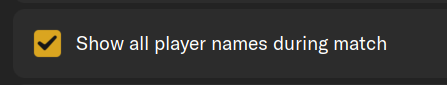 FM_Stag's tweet photo. #FM24 tip.

Tick this Show All Player Names option in Match Settings so that when watching a match on Extended or Comprehensive, you can see who is losing their man, who is making the types of runs you want, who is getting dragged out of position and more. https://t.co/w6PbE2jHec
