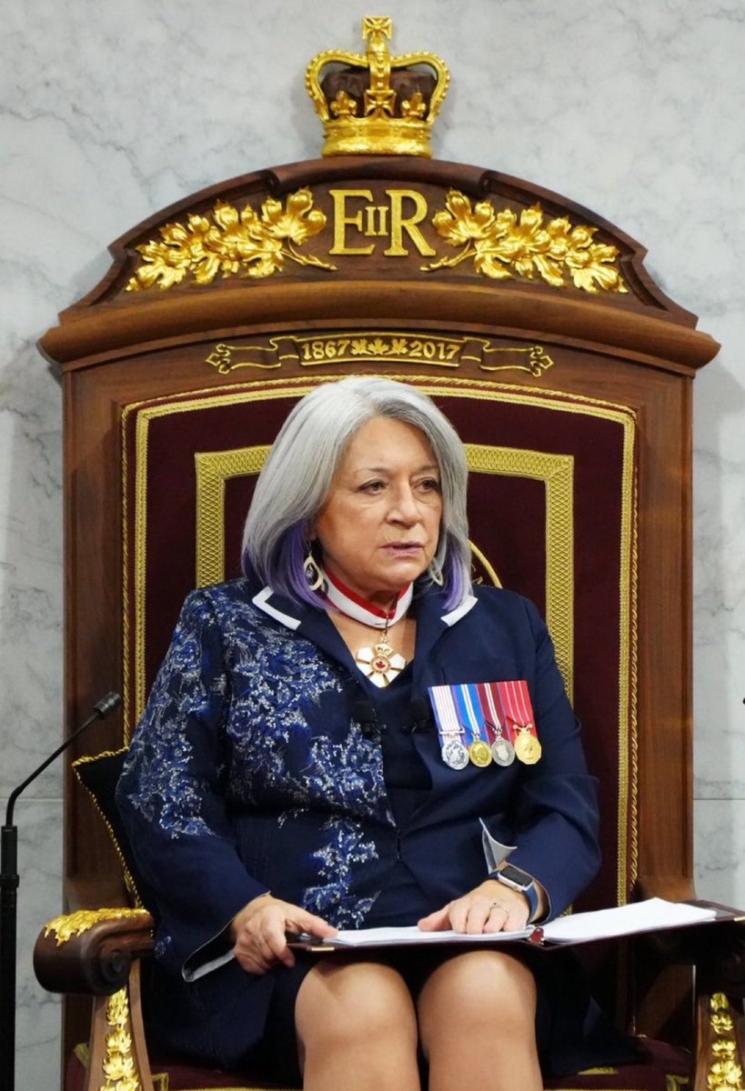 myabradshaw78's tweet photo. Mary Simon has proved again she cannot do her job. She allowed Trudeau to prorogue parliament in a time when Trump is about to become President. No liberal has a shot of winning an election so why prorogue. Mary should have denied Trudeau and told him it’s Election time. This just proves Liberals never had Canadians backs.