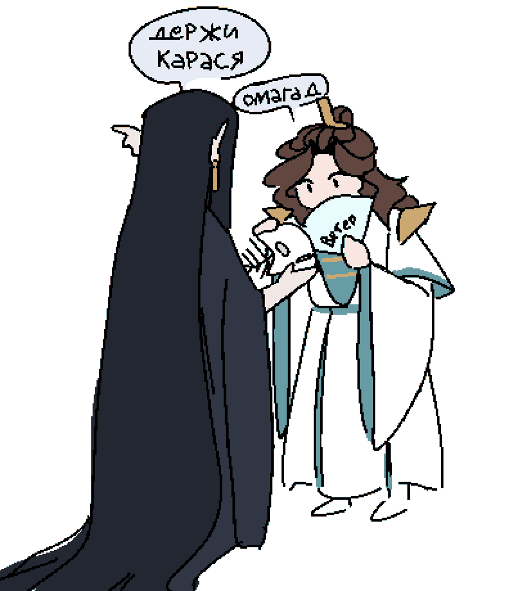 therigeling's tweet photo. i’ve survived the worst semester of my academic life, so while i learn to draw again i’ll leave y’all with an artwork i never bothered to finish (and also this little thing)
#天官赐福 #tgcf #hexuan #beefleaf https://t.co/HiLnFUYxMI