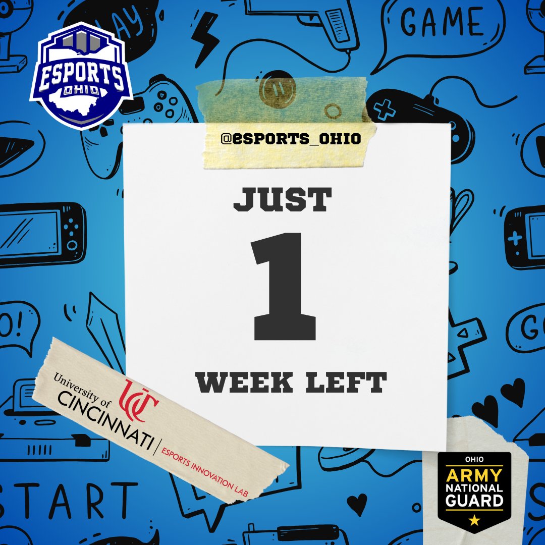 esports_ohio's tweet photo. ESPORTS OHIO IS ALMOST BACK! We are officially one week out from the first official Esports Ohio stream and game of the 2025 Sponsored Season! We cant wait to see you guys in one week! @ArmyGuardOhio  @1819Innovation https://t.co/E6czYqGoqb