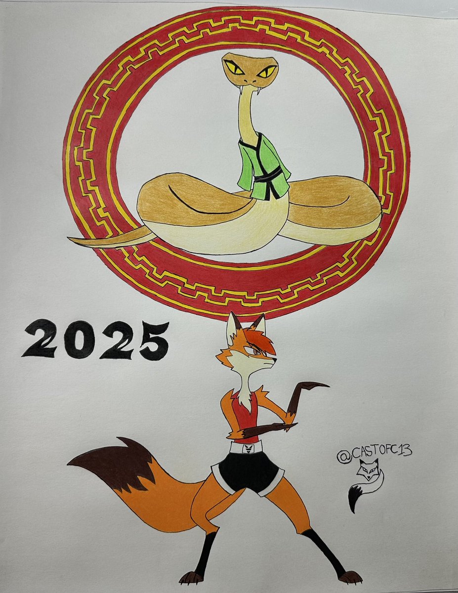 CastOfC13's tweet image. HAPPY NEW YEAR 2025🎉
I have entered
the Year of the SNAKE🪭🏮🐍🏮🪭
#helluvabossoc #snakeoc #ocdrawing #yearofthesnake🐍 #HappyNewYear2025
