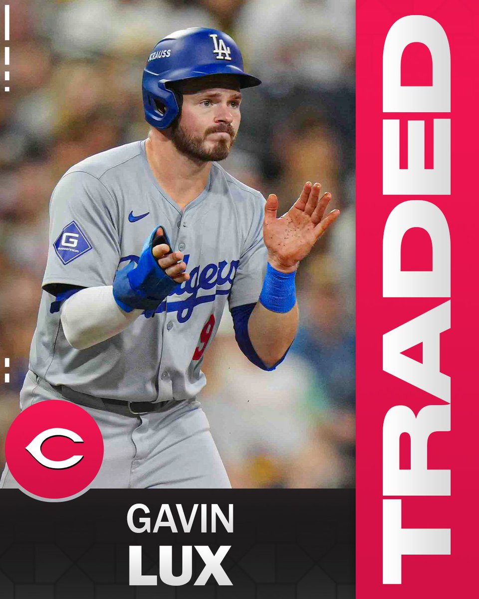 MLBNetwork's tweet photo. The Cincinnati Reds have reportedly acquired 2B Gavin Lux in a trade with the Los Angeles Dodgers. https://t.co/W8i2Q6c2Xu
