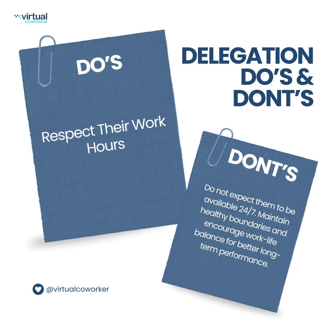 VirtualDeannaR's tweet photo. Maintaining healthy boundaries fosters work-life balance and ensures better long-term performance. Happy VAs are productive VAs! 🌟 

#DelegationTips #VirtualAssistant #WorkLifeBalance #VirtualCoworker https://t.co/XB0kdPh0zW