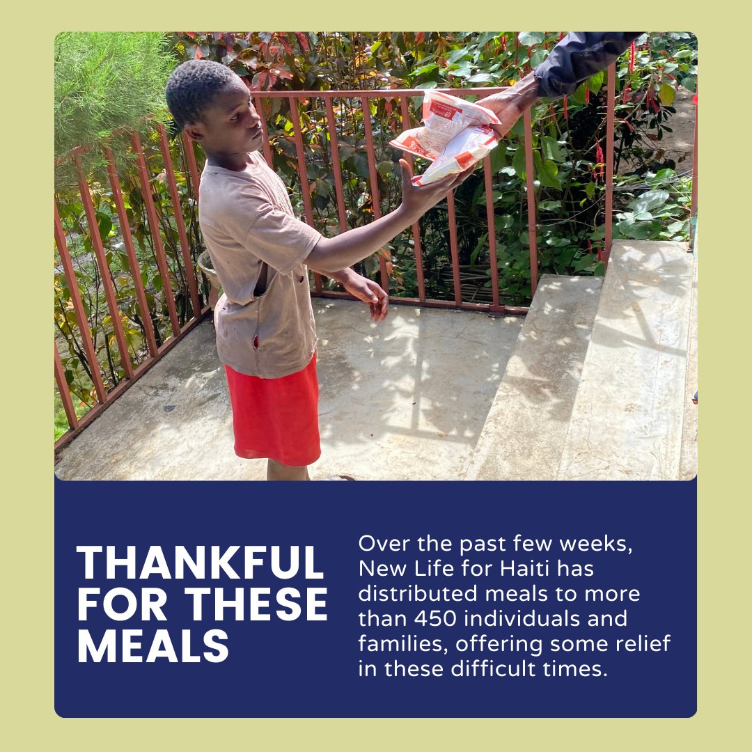 NewLifeForHaiti's tweet photo. In the midst of a food crisis in Haiti, we are thankful for meals that were distributed to more than 450 people in the past few weeks.

“We were able to feed many people for the year 2024 since we had food available, but 2025 remains a challenge.”

https://t.co/Xo2Jpg1Ihk https://t.co/Daf97IS3EV