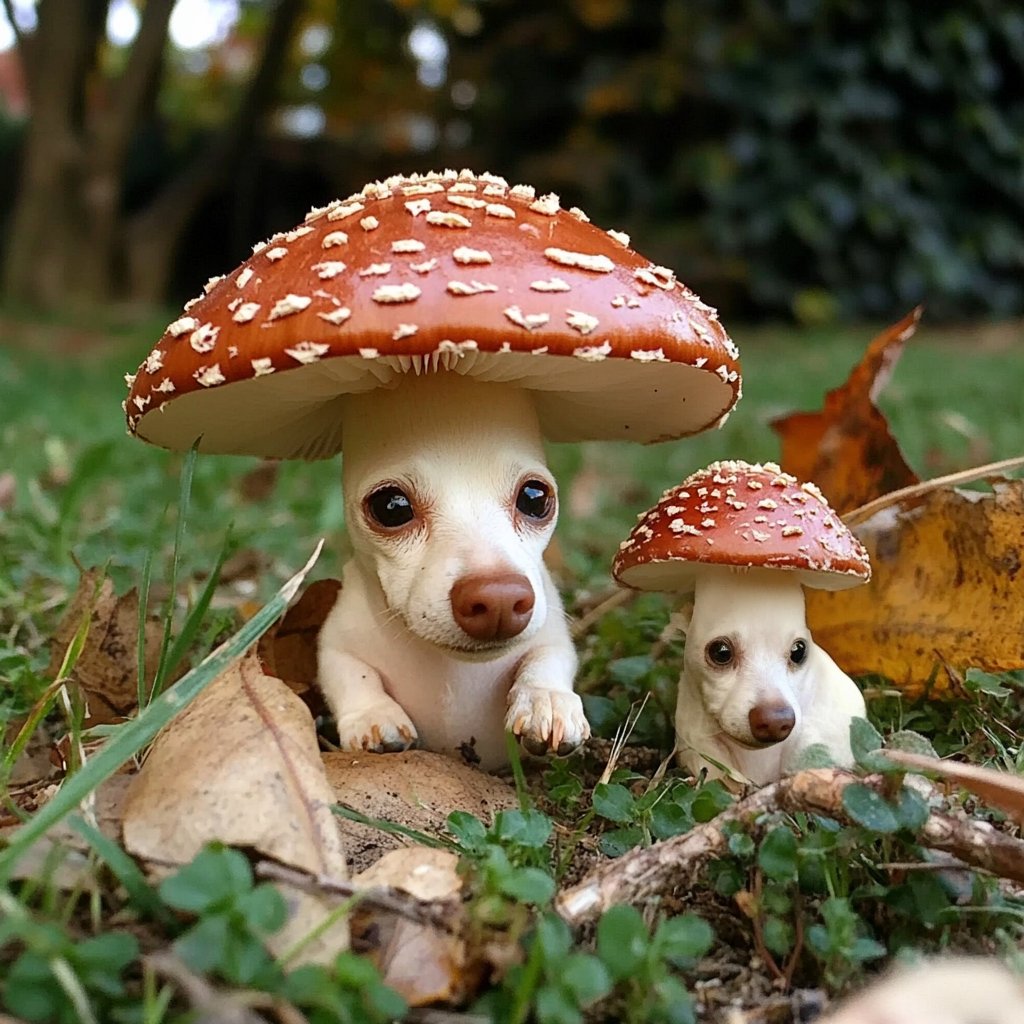 daichshunds's tweet photo. Don't be fooled by its cuteness: the Amanita teckelensis is poisonous.
#aiDoctorMoreau #aiiFF https://t.co/eUWntn4OZ4