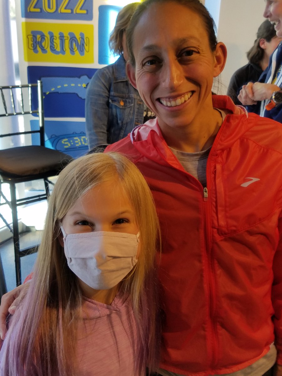 "Is <a href="/des_linden/">des_linden</a> doing Boston this year?"--my daughter, who wants to make a "Go Des!" sign this year.

Also, can she help us get tickets for a live taping of "Nobody Asked Us"? We got this picture thanks to <a href="/AliOnTheRun1/">Ali Feller</a> who sneaked us into Des hosting at the Hyperson House.