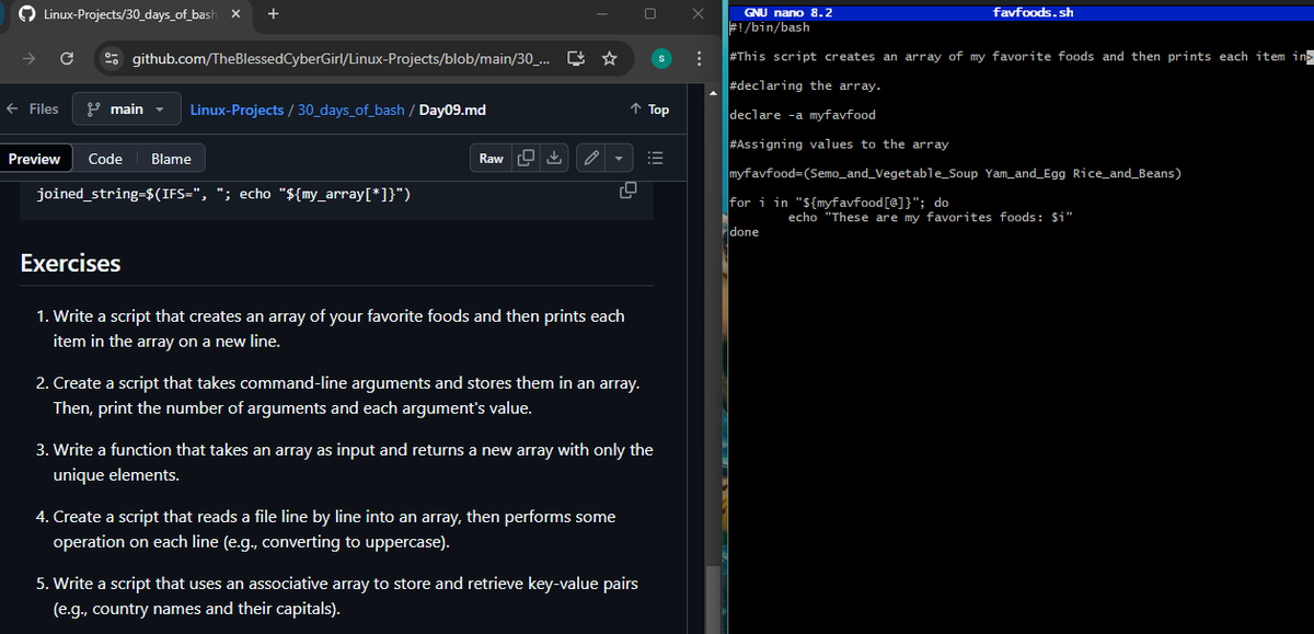 Ade_leyee's tweet image. Day 86
#100DaysOfCyberSecurity
@jay_hunts @segoslavia @OnijeC @akintunero
Day 9 of #30DaysOfBashScripting
1. Worked on tasks involving arrays. Still trying to fully grasp the concept, but making progress.
2. Read the THN Weekly Recap news