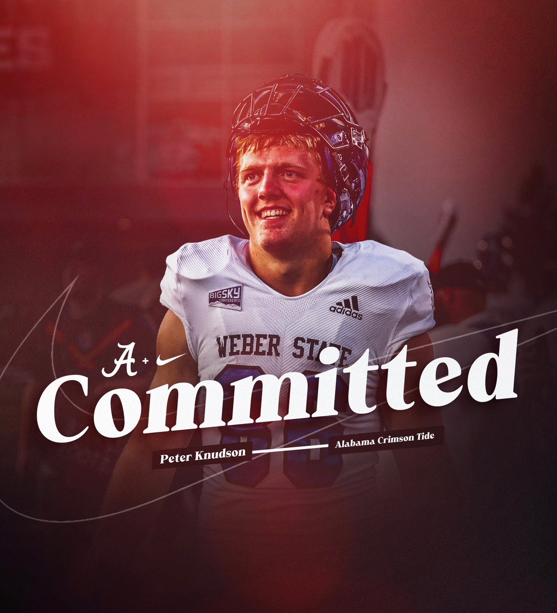 PeterJamesKnud1's tweet image. Honored to be able to continue my career at the standard of college football! Thank you University of Alabama for the opportunity and everyone who has helped me get to this point! #RollTide
@AlabamaFTBL @BryanEllisUA @BraxtonBarker_7 @_ColeThomas @AveryBeanUA @KalenDeBoer
