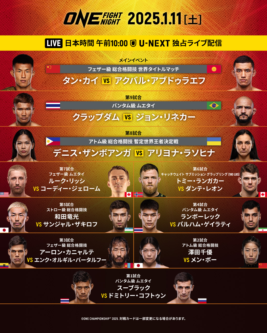 ufc 無敗　ラクモノフ　カード シャフカト・ ラフモノフ | UFC