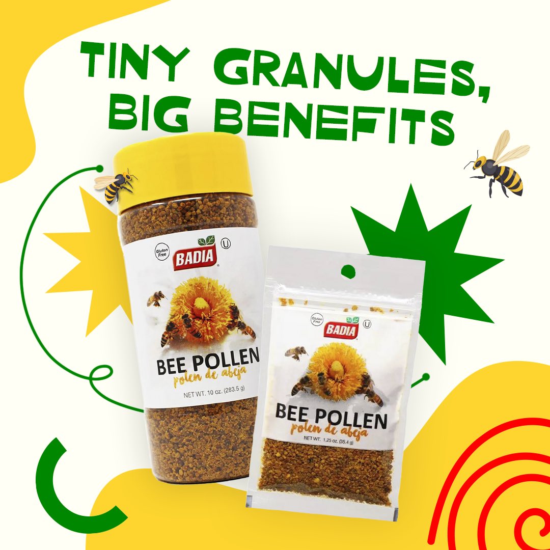 🍯🐝 This year, nourish your body from the inside out with Badia #BeePollen. Packed with natural goodness, the product is the ultimate #superfood. Sprinkle it on your smoothies, salads, yogurt bowls, and more for a delicious, nutty twist!

🛒 SHOP NOW: bodega.badiaspices.com/?s=bee+pollen