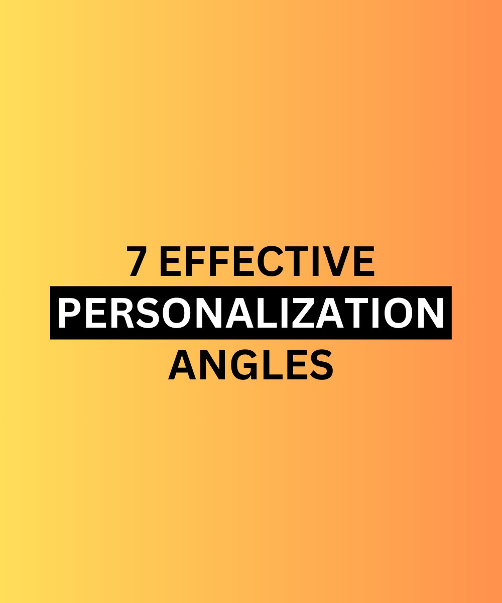 7 EFFECTIVE personalization angles

(Quick extract from a private training)

Rule number #1 of personalization.

It must be relevant to the value proposition.

Ex. let’s say I am doing outbound for a LinkedIn Ads Agency:

1. Mention a problem at scale

'Hey, I noticed you are