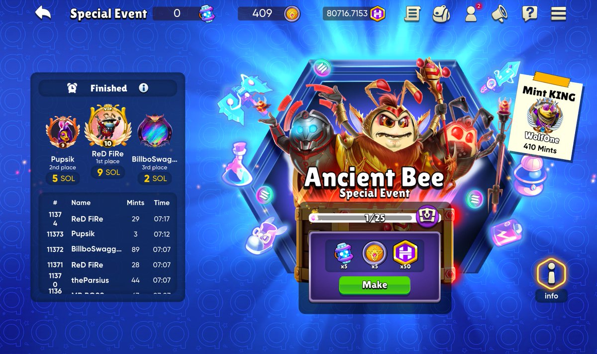 c◎reywright.hxd (@filbertsteiner) on Twitter photo NFT minting is 💀, right?
I guess <a href="/PlayHoneyland/">Honeyland 🐝</a> didn't get the message
We just wrapped an event that saw:
🐝 11,375 Bees minted
🔥 45,000+ assets burned
⏲ 4 straight days of constant minting
📈 100%+ increase in NFT floor price
Here's how we pulled it off. 🧵👇 NFT minting is 💀, right?
I guess <a href="/PlayHoneyland/">Honeyland 🐝</a> didn't get the message
We just wrapped an event that saw:
🐝 11,375 Bees minted
🔥 45,000+ assets burned
⏲ 4 straight days of constant minting
📈 100%+ increase in NFT floor price
Here's how we pulled it off. 🧵👇