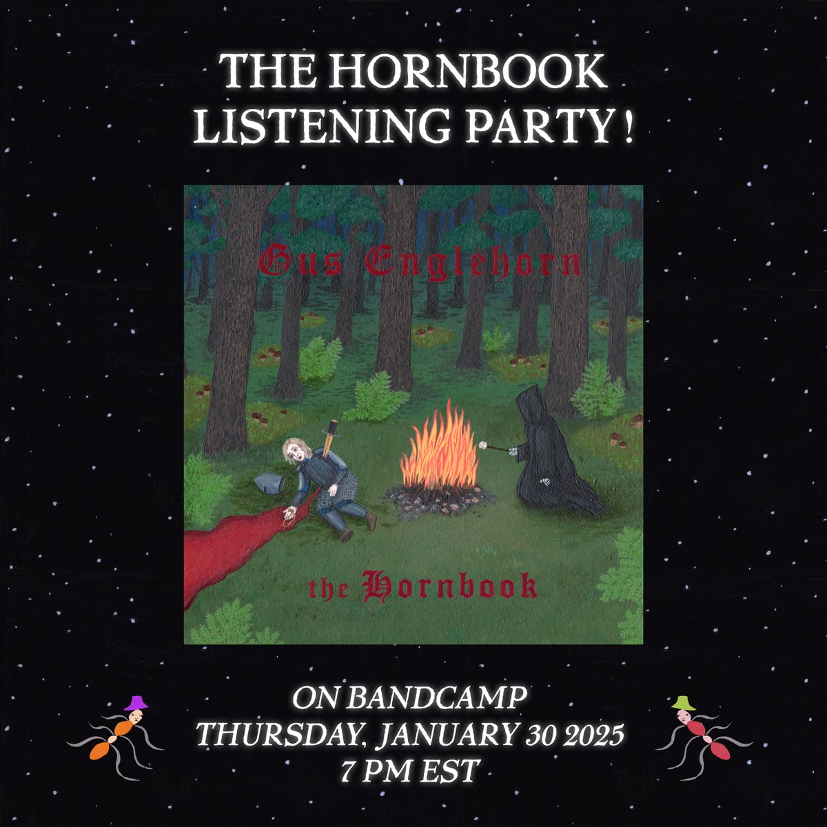 Join Estée and I for a free listening party to celebrate The Hornbook! Come along to listen to the music before it comes out on January 31 and ask us any questions you’d like about the album. RSVP here: gusenglehorn.bandcamp.com/merch/the-horn…