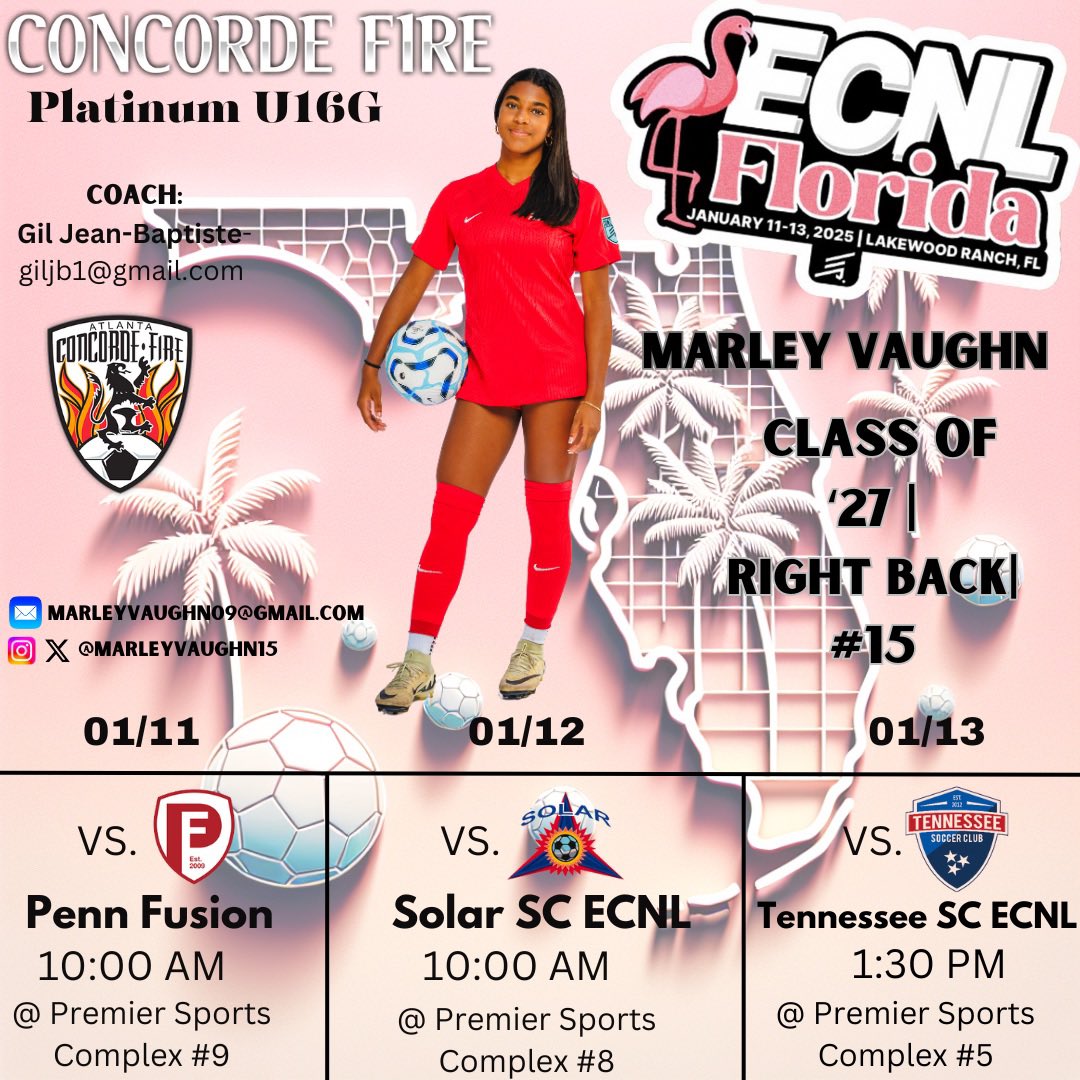 Marley Vaughn (@marleyvaughn15) on Twitter photo Excited for this upcoming showcase filled with great games! hope to see you out there along the sidelines! <a href="/concordefire09/">cfplatinum09ecnlgirls</a> <a href="/ConcordeSoccer/">Concorde Fire Soccer</a> <a href="/TopDrawerSoccer/">TopDrawerSoccer</a> <a href="/ImYouthSoccer/">ECNL/GA/Recruiting/College Soccer</a> <a href="/ECNLSoutheast/">ECNL Southeast Girls</a> <a href="/TheSoccerWire/">SoccerWire</a> <a href="/ECNLgirls/">ECNL Girls</a> Excited for this upcoming showcase filled with great games! hope to see you out there along the sidelines! <a href="/concordefire09/">cfplatinum09ecnlgirls</a> <a href="/ConcordeSoccer/">Concorde Fire Soccer</a> <a href="/TopDrawerSoccer/">TopDrawerSoccer</a> <a href="/ImYouthSoccer/">ECNL/GA/Recruiting/College Soccer</a> <a href="/ECNLSoutheast/">ECNL Southeast Girls</a> <a href="/TheSoccerWire/">SoccerWire</a> <a href="/ECNLgirls/">ECNL Girls</a>