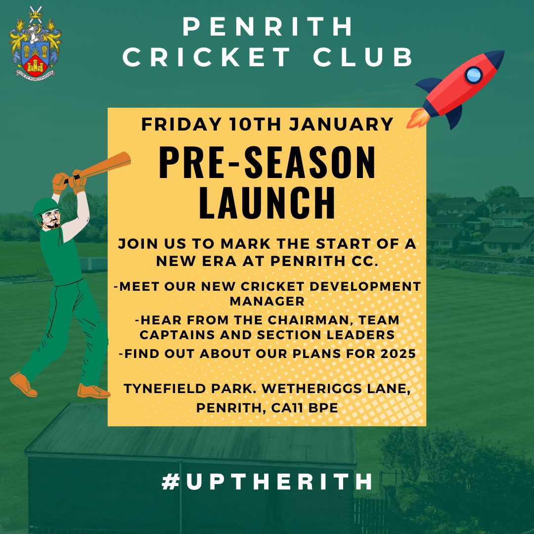 7pm. <a href="/PenrithCricClub/">Penrith Cricket Club</a>. The new era at Tynefield Park starts here!

#UpTheRith #NewEra #PenrithCC #SeeYouThere