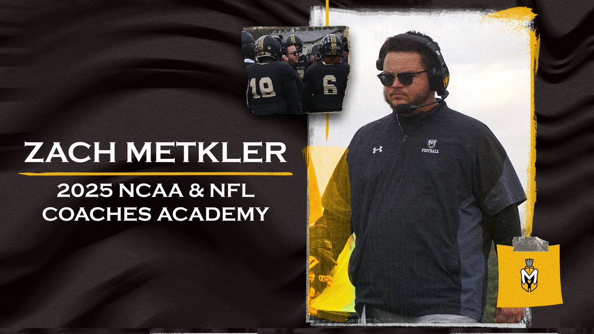 Zach Metkler (@coachmetkler) on Twitter photo I'm incredibly honored and grateful to be 1 of 58 coaches selected nationwide to participate in the 2025 NCAA & NFL Coaches Academy in Indianapolis next month! Excited to represent <a href="/MU_SpartanFB/">Manchester Football</a> & <a href="/MUSpartans/">Manchester University Athletics</a> and learn, grow, and connect with some of the best in the profession! I'm incredibly honored and grateful to be 1 of 58 coaches selected nationwide to participate in the 2025 NCAA & NFL Coaches Academy in Indianapolis next month! Excited to represent <a href="/MU_SpartanFB/">Manchester Football</a> & <a href="/MUSpartans/">Manchester University Athletics</a> and learn, grow, and connect with some of the best in the profession!
