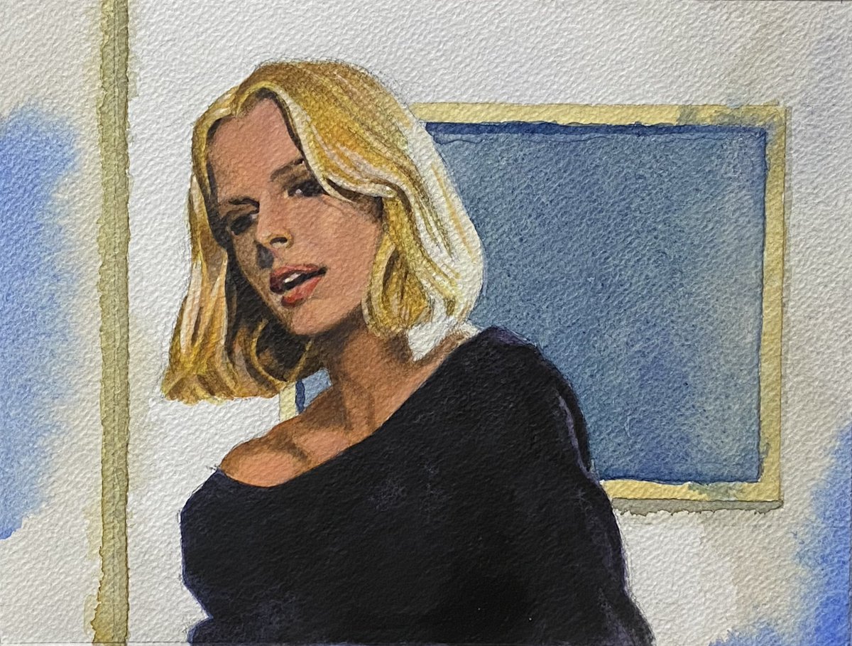 今年に入ってから描いた4枚 （下描きは一部昨年中） 近所への買い物を