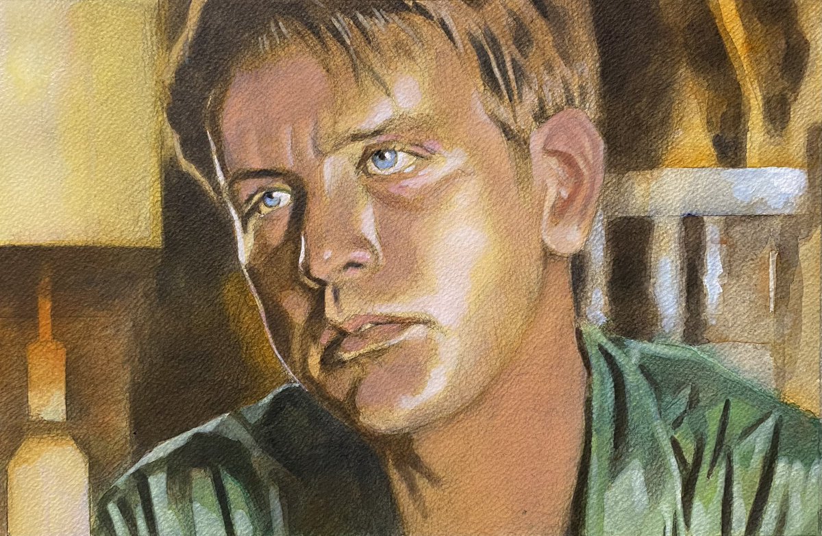 今年に入ってから描いた4枚 （下描きは一部昨年中） 近所への買い物を