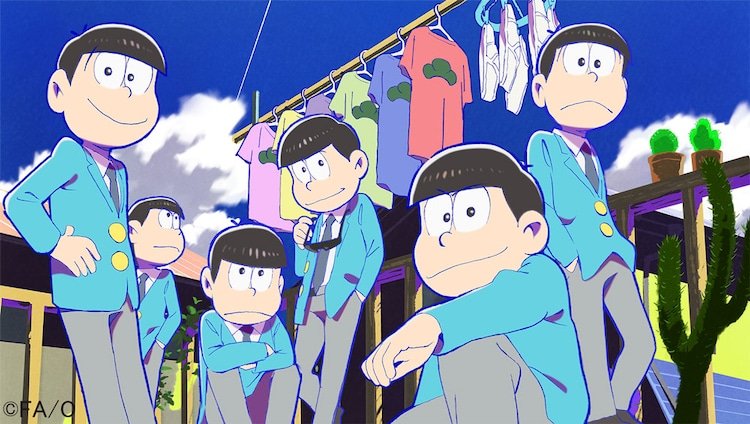 ichihachi_0302's tweet photo. おそ松さんのティザービジュアルって
1期：原作『おそ松くん』の数年後。6つ子が成長したけど、わざと見分けがつきにくいデザイン。
2期：1期最終回で宇宙に行った6つ子が、地球に戻ってきたことを表現。
3期：2期最終回で地獄に落ちた6つ子が、地獄から這い上がるイメージ。
（リプに続く） https://t.co/Z2K6eaJkyL