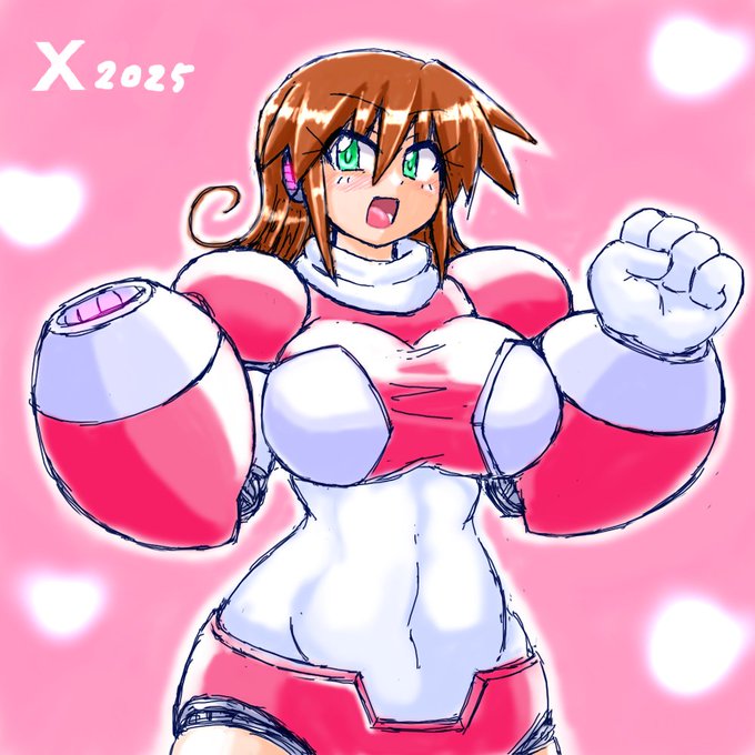 新年一発目のエックスさんを紅白っぽいカラーにするなどと…… 