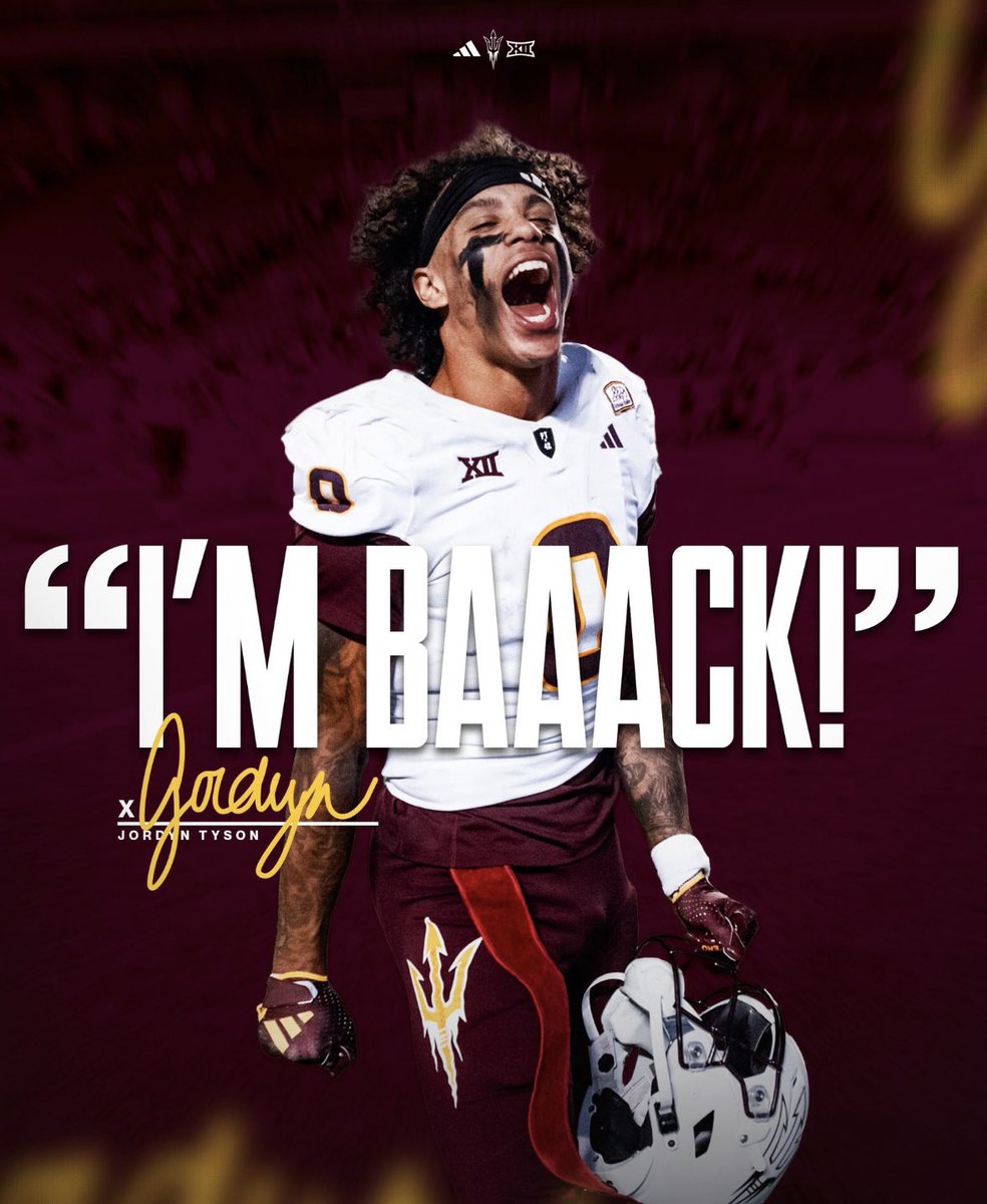 BREAKING: Arizona State WR Jordyn Tyson announced he will be returning to the Sun Devils next season.

<a href="/DevilsDigest/">DevilsDigest.com</a>
