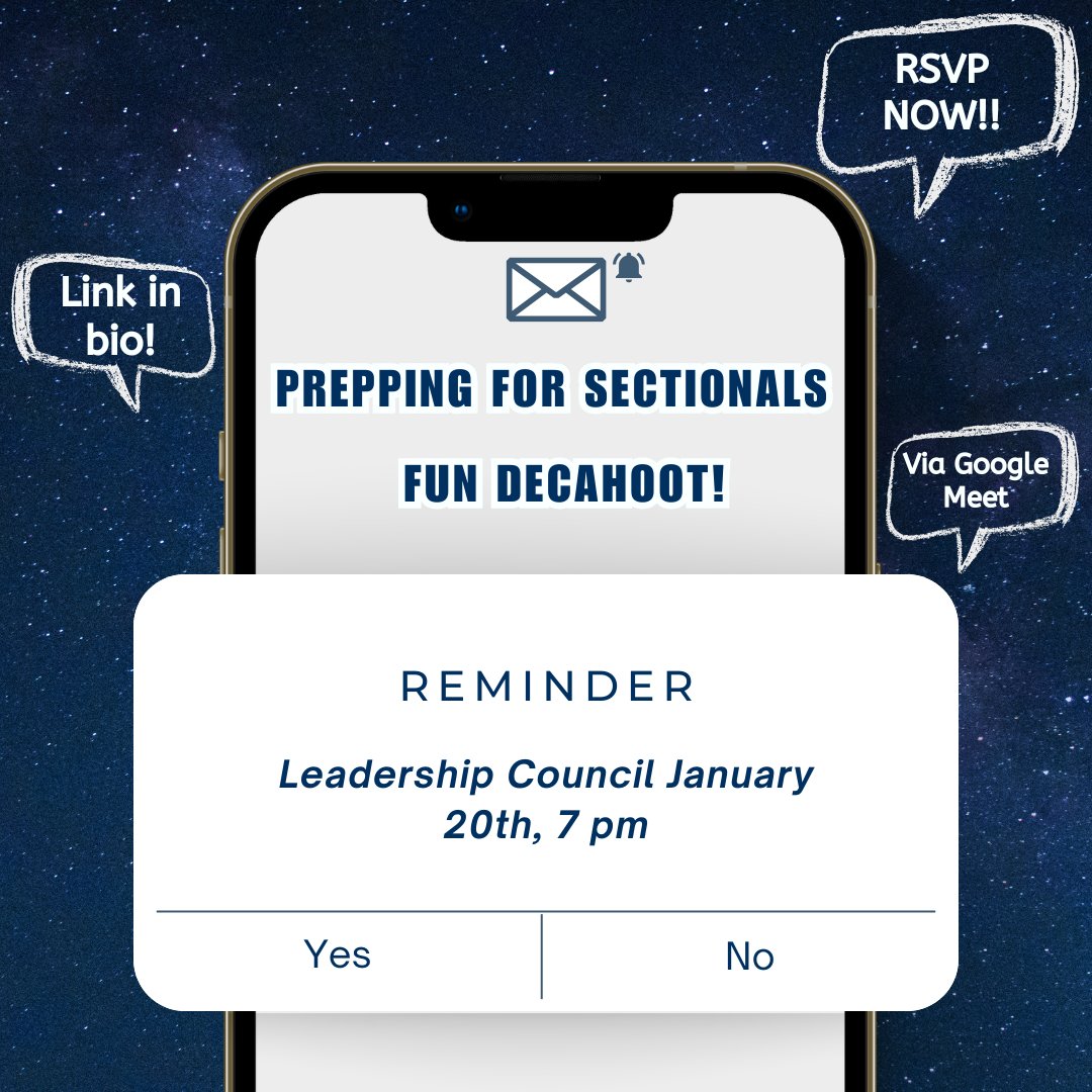 🔹️Do you want to get ready for sectionals, and have a bit of fun at that! 🏆 Join Illinois DECA's Leadership Council on Jan 20 at 7 PM via Google Meet for tips, tricks, and a fun DECAhoot! 🎯 
Register through the Google Form: forms.gle/49qtkKaBRMkowJ…
#ILDECA #DECAprep #DECAhoot