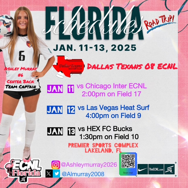 Excited to kick-off 2025 in #ECNLFL  and compete in front of terrific college coaches!  Come out to watch Dallas Texans O8 ECNL!  ✈🌞 ⚽️🌴
<a href="/ECNLgirls/">ECNL Girls</a> <a href="/ImYouthSoccer/">ECNL/GA/Recruiting/College Soccer</a> <a href="/texans08gECNL/">dallastexans_2008g_ecnl_</a>
<a href="/TXTopTalent/">TX TOP TALENT</a> <a href="/PrepSoccer/">Prep Soccer ⚽️</a> <a href="/PrepSoccerTX/">Prep Soccer Texas</a>
<a href="/CoastRecruits/">Coast 2 Coast Recruits</a> <a href="/TheSoccerWire/">SoccerWire</a> @Topdrawersoccer <a href="/JonBbjon/">Jon</a>