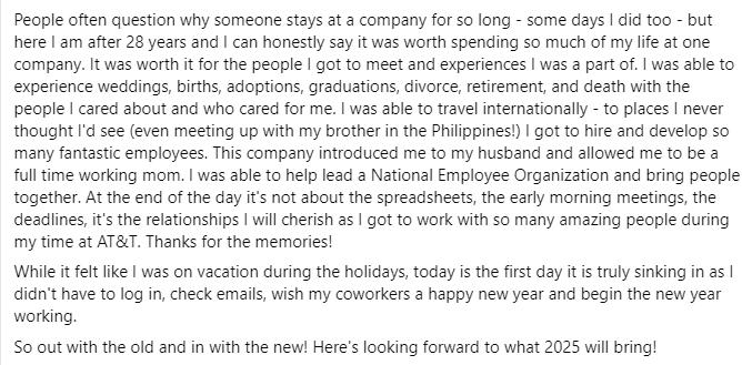 Proud to say I'm an #ATTRetiree but not ready to be done yet!