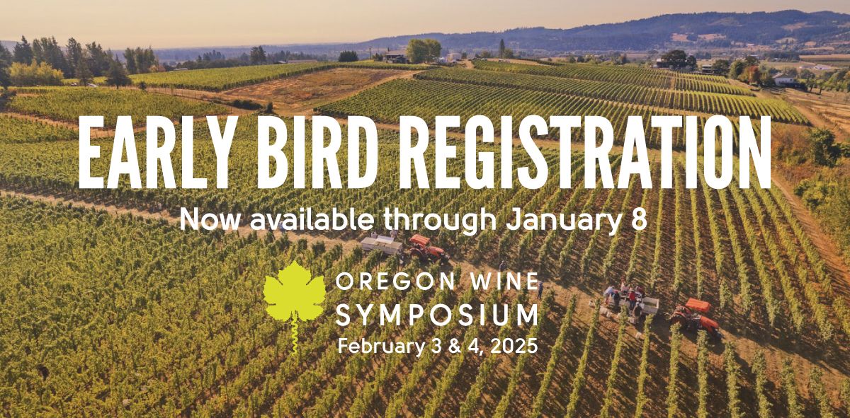 Early Bird Deadline Extended! Discounted rates for the 2025 Oregon Wine Symposium are now available through Wednesday, January 8. Take advantage and book today! buff.ly/40vkbeW
