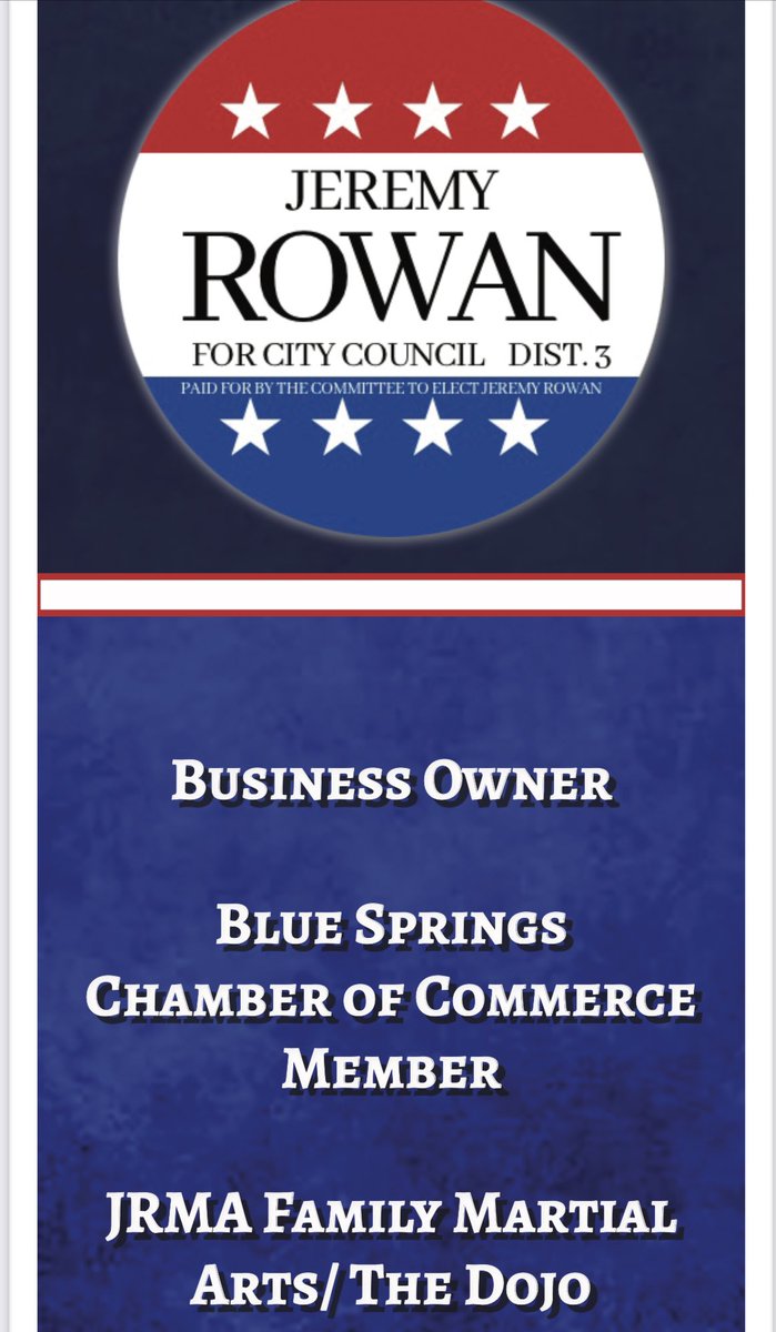 Rowan4BS's tweet photo. It’s official, I will be running for Blue Springs City Council District 3 this April.
I refuse to give up on bringing much needed changes to our city and I’m ready to get to work!
If you are interested in joining and helping me win this, please reach out.
https://t.co/u5Hr9uqkGS https://t.co/2JYNqVlNj6
