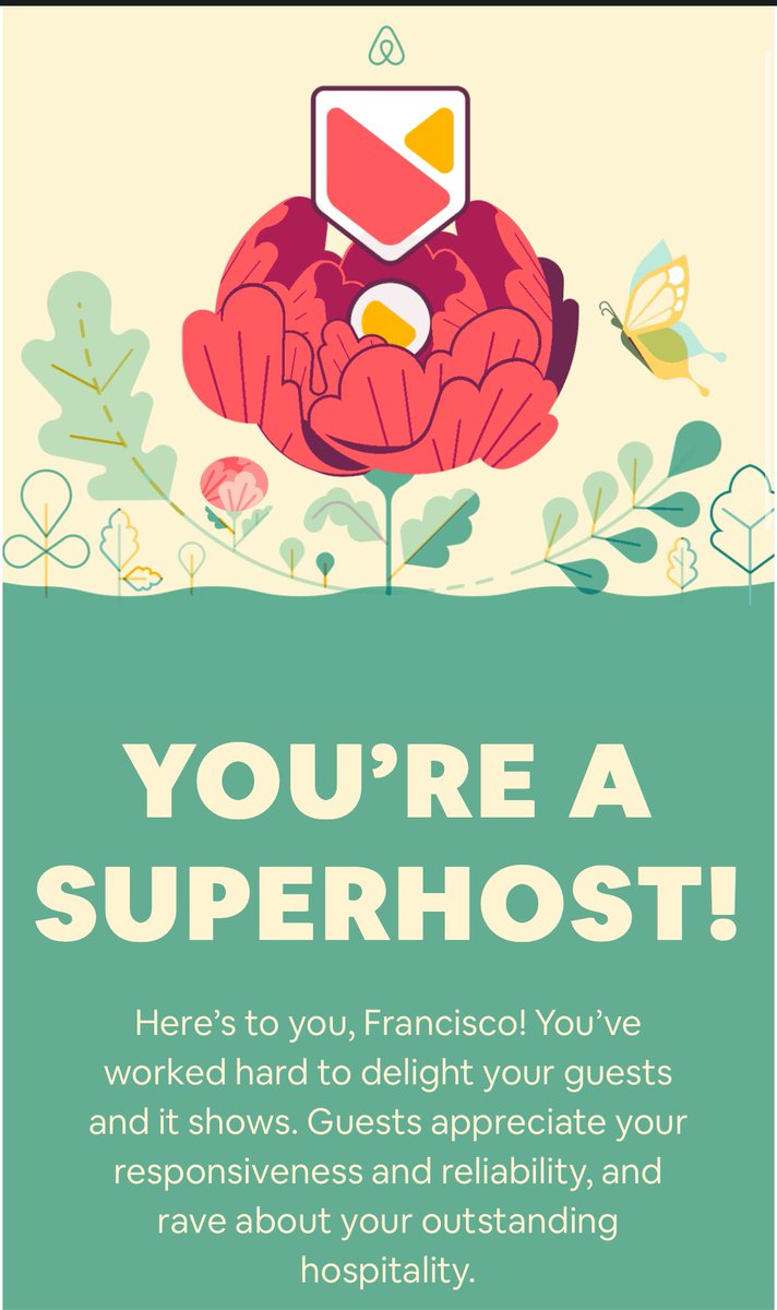 Azkenik's tweet image. Super proud to be a #Superhost on Airbnb!