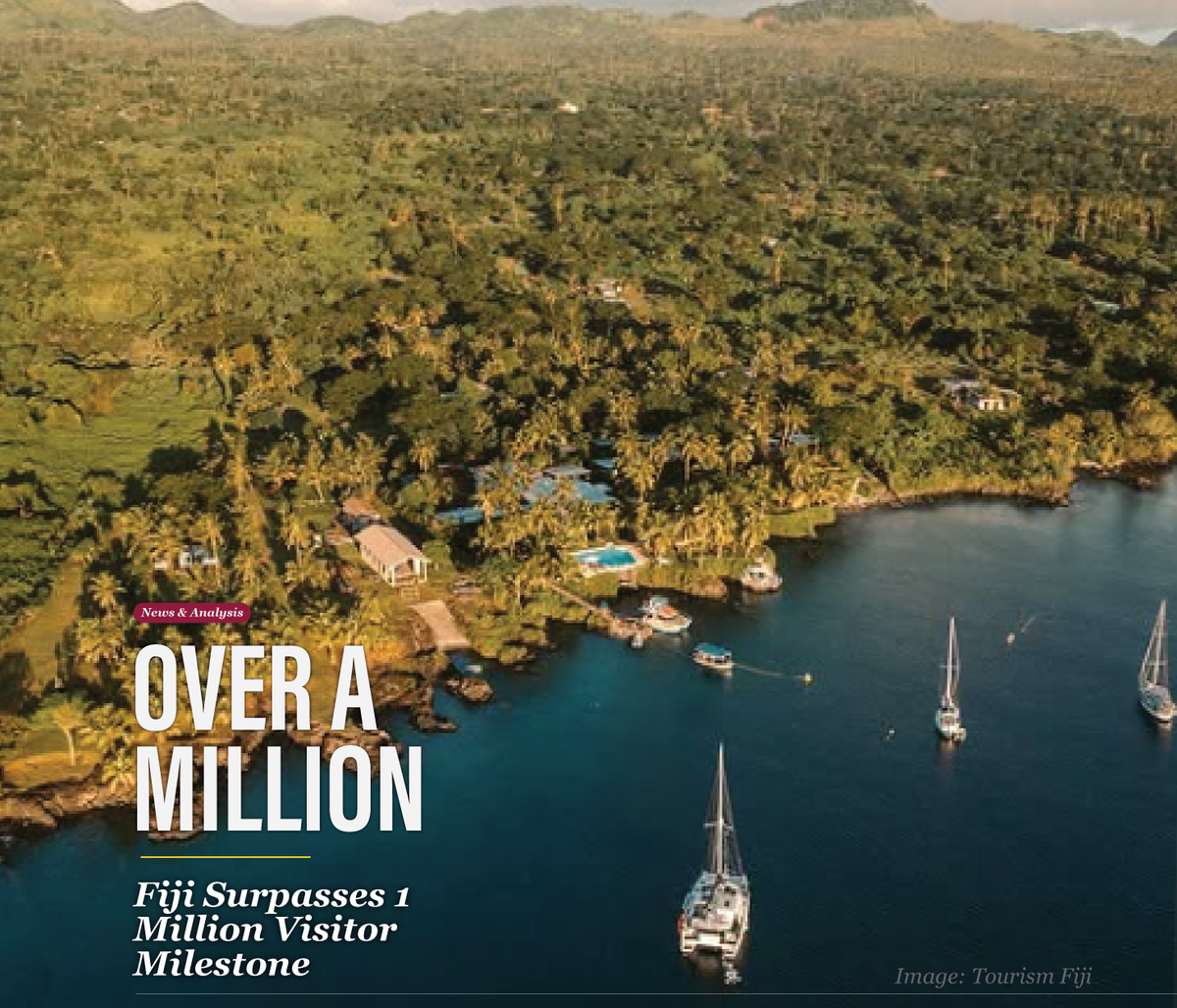 exepreneur's tweet photo. Fiji's tourism sector has hit a significant milestone, surpassing the 1 million visitor milestone for the first time since the onset of the COVID-19 pandemic. https://t.co/IgRJBl7qS2