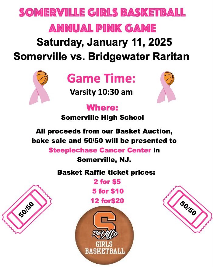 Big week of basketball coming up- including our Pink Game this Saturday morning.