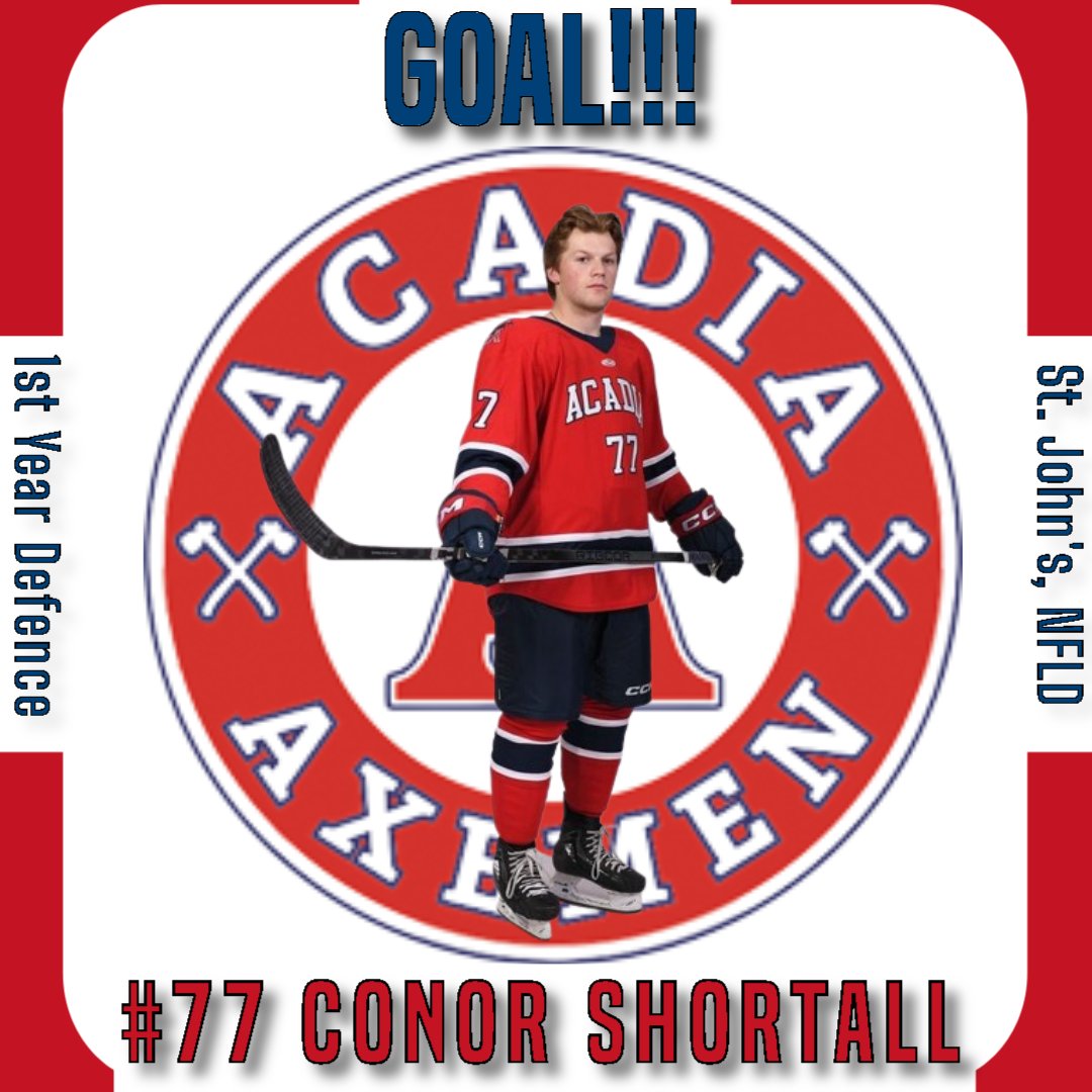 🚨 Shortall scoooores!! 🚨

He rips one home from the blueline to give Acadia an 8-1 lead at 14:16 of the 3rd period.

🍎's to Peach and Sellan.