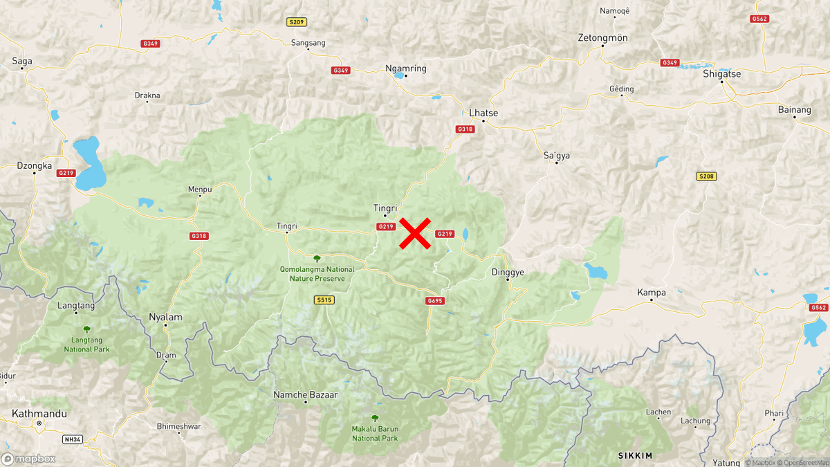 [📢 Preliminary Info] A estimated magnitude 6.5 earthquake with the depth of 10km took place 84km NNW of Lobuche, Nepal at 01:05:18 UTC (9 minutes ago). Reported by GFZ. #earthquake #earthquakes #Lobuche #Nepal