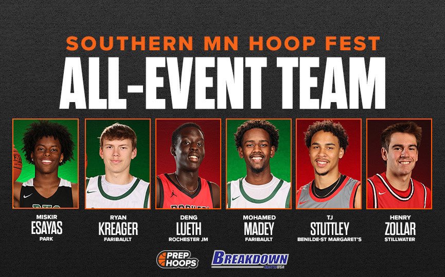Ryan James (@ryanjamesmn) on Twitter photo "The All Southern MN Hoop Fest Team"
The best of the best from the Southern MN Hoop Fest!
<a href="/NorthstarHoops/">Northstar Hoops</a> prephoops.com/2025/01/the-al… "The All Southern MN Hoop Fest Team"
The best of the best from the Southern MN Hoop Fest!
<a href="/NorthstarHoops/">Northstar Hoops</a> prephoops.com/2025/01/the-al…