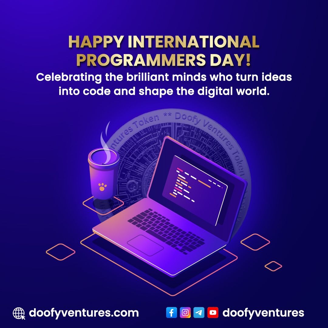 doofyventures's tweet image. 💻✨ Happy International Programmers' Day! Saluting the geniuses who turn ideas into code & shape the digital world. 🌐💡
☕ Powered by coffee, driven by innovation.
#ProgrammersDay #CodingHeroes #DoofyVentures