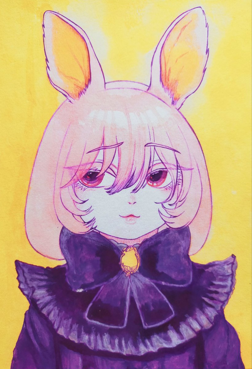 Thatcchi's tweet image. Happy New Year from your weabsentee father. I'm still making art don't worry, they're piled up waiting for me to finish them. Anyway, here's an old art I made some years ago. Enjoy ✨💖
#art #traditionalart #watercolor