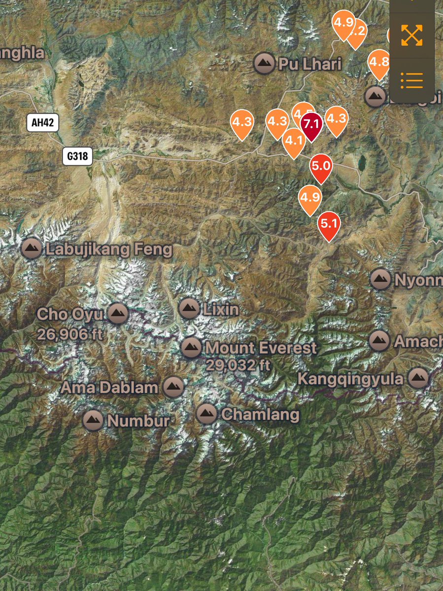 Terrible earthquake near Everest. Praying for all those who live and recreate in the region. 🙏