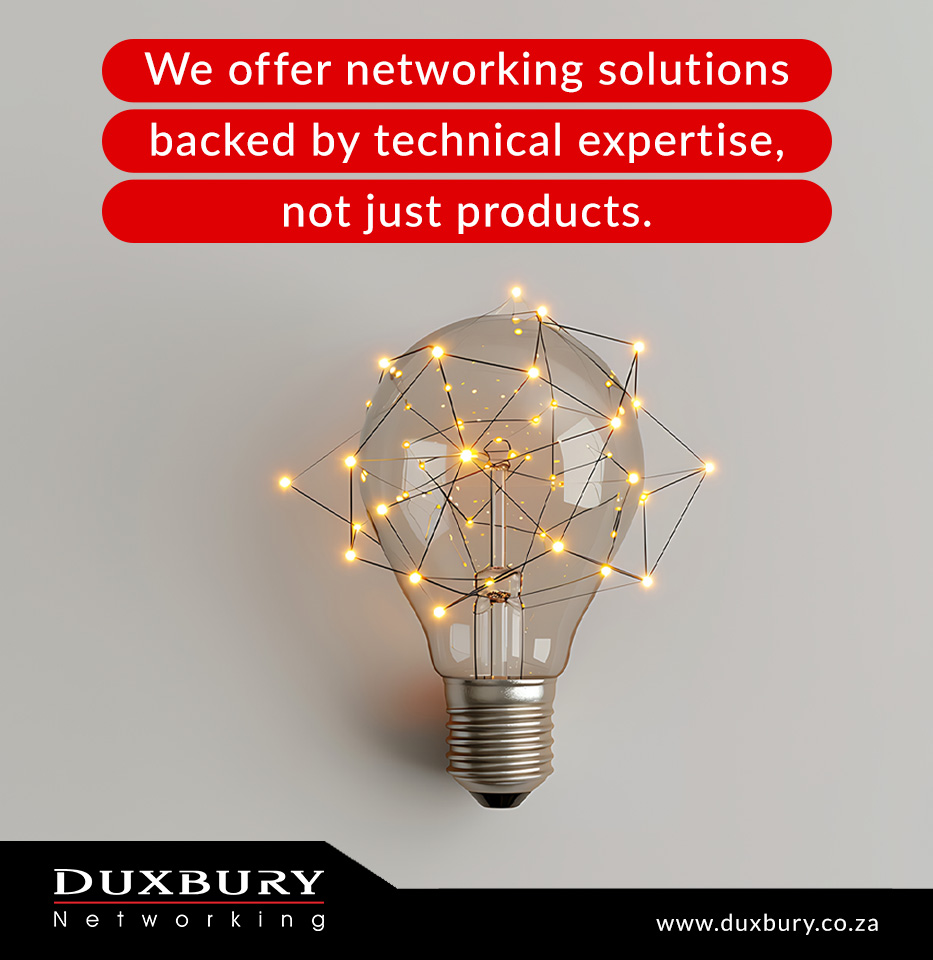 dux_net's tweet image. We are here to remind you of the distinct advantage Duxbury brings to you: a portfolio of leading brands paired with genuine technical expertise.

Visit our website today to learn more about what Duxbury has to offer: duxbury.co.za/#

#Duxbury #NetworkingSolutions