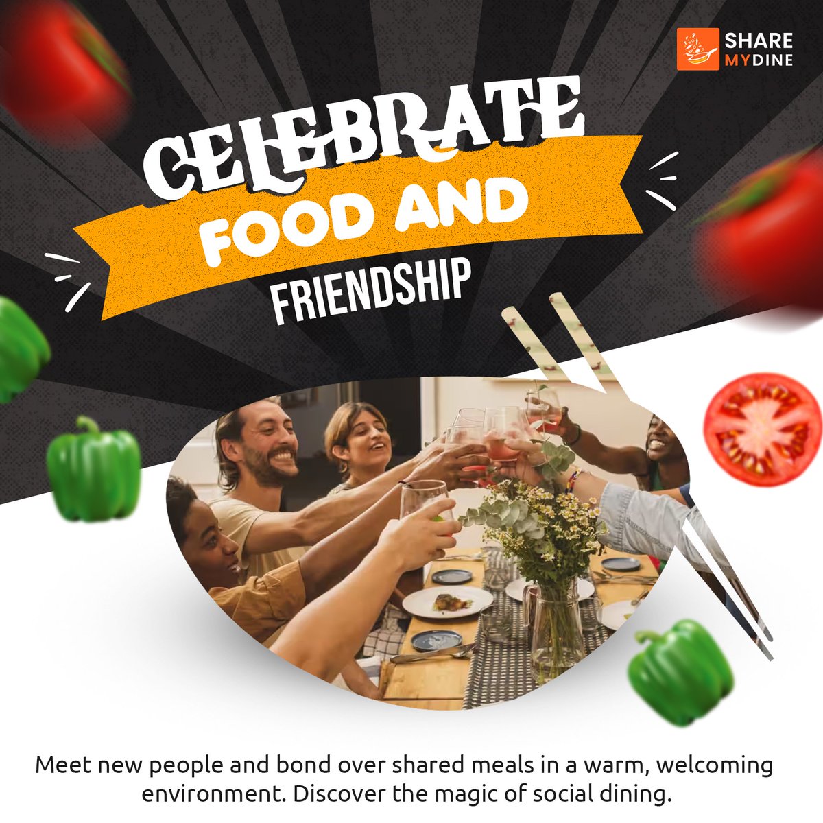 sharemydine's tweet image. 🍷 Celebrate Food and Friendship 🍷
Meet new people and bond over shared meals in a warm, welcoming environment. Discover the magic of social dining.

#FoodAndFriendship #SocialDining #SharedTables #ShareMyDine