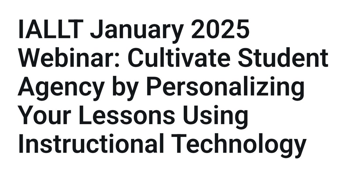 Señora T. Moore (@senora_moore) on Twitter photo Join me in a free webinar, by the International Association of Language Learning Technology, Jan. 14, 5-6 PM, EST! Register for free: iallt.org/webinars/free-… <a href="/IALLT/">IALLT</a>, <a href="/SSCMS_FCS/">Sandy Springs Charter Middle School - FCS</a> <a href="/alexbatesedu/">Alexandra Bates</a>, <a href="/FCSVanguard/">FCS Vanguard</a> <a href="/FLAGeorgia/">Foreign Language Association of GA</a>, <a href="/_SCOLT_/">SCOLT 🌎</a> <a href="/AdobeExpress/">Adobe Express</a>, <a href="/BookCreatorApp/">Book Creator Team</a>, <a href="/Seesaw/">Seesaw</a>, <a href="/padlet/">Padlet</a> Join me in a free webinar, by the International Association of Language Learning Technology, Jan. 14, 5-6 PM, EST! Register for free: iallt.org/webinars/free-… <a href="/IALLT/">IALLT</a>, <a href="/SSCMS_FCS/">Sandy Springs Charter Middle School - FCS</a> <a href="/alexbatesedu/">Alexandra Bates</a>, <a href="/FCSVanguard/">FCS Vanguard</a> <a href="/FLAGeorgia/">Foreign Language Association of GA</a>, <a href="/_SCOLT_/">SCOLT 🌎</a> <a href="/AdobeExpress/">Adobe Express</a>, <a href="/BookCreatorApp/">Book Creator Team</a>, <a href="/Seesaw/">Seesaw</a>, <a href="/padlet/">Padlet</a>
