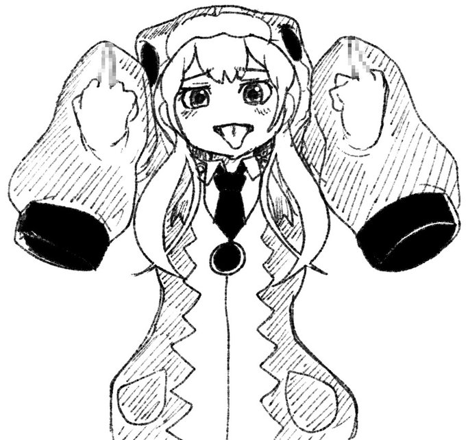 袖の中で中指立ててるtipn 