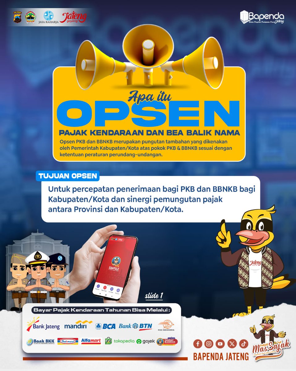 Opsen PKB dan BBNKB: Apa dan Manfaatnya?

Apa itu Opsen PKB dan BBNKB?
Opsen PKB (Pajak Kendaraan Bermotor) dan BBNKB (Bea Balik Nama Kendaraan Bermotor) adalah pungutan tambahan yang diberlakukan oleh Pemerintah Kabupaten/Kota berdasarkan peraturan perundang-undangan.